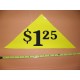 Large Yellow Price Triangle Vinyl Sticker $1.25